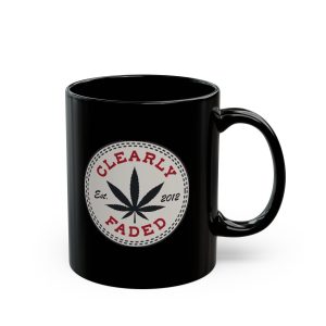 Clearly Faded Cannabis Black Mug – Perfect Gift for Stoners, Coffee Lovers, and 420 Enthusiasts – Fun Unique Design for Every Occasion