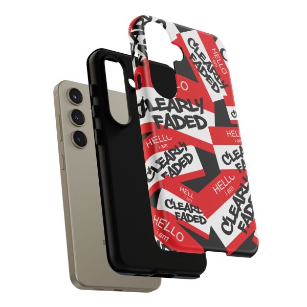 Clearly Faded “Hello I Am” Tough Phone Case - Image 138